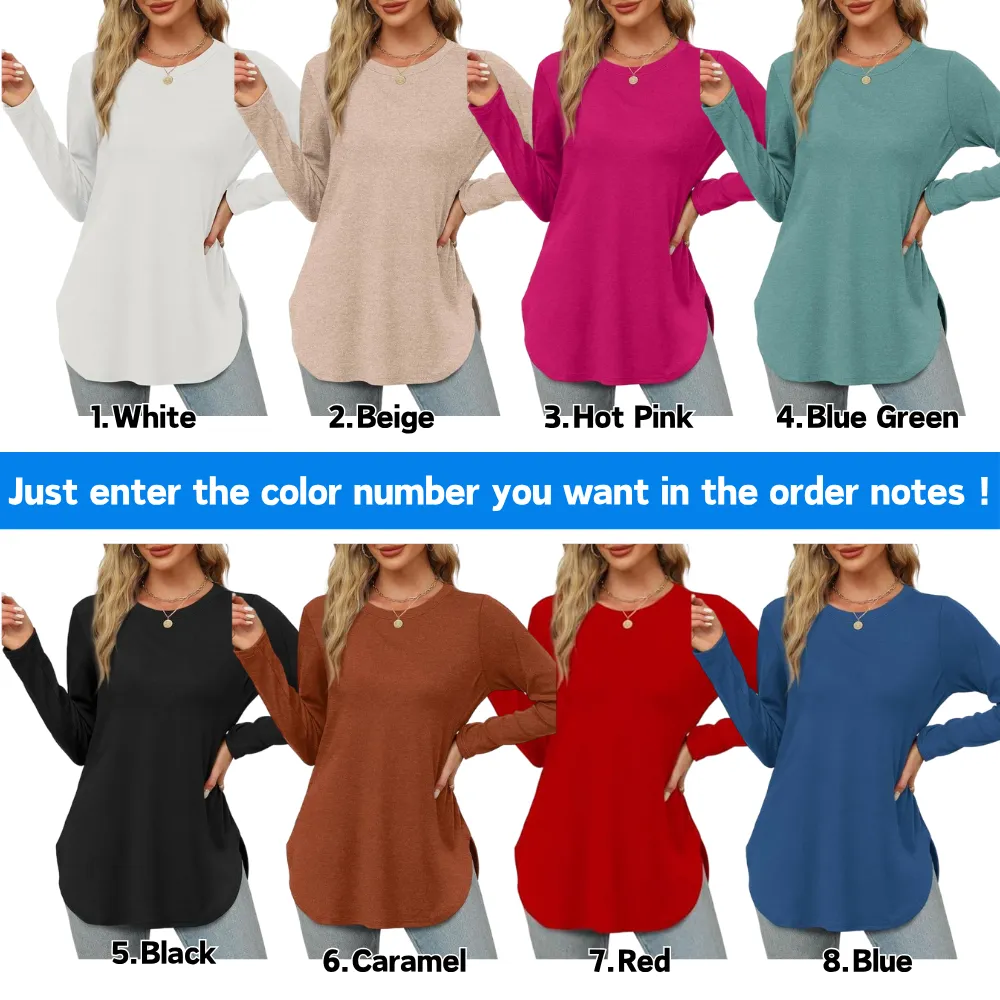 Women's Long Sleeve Round Neck Shirts