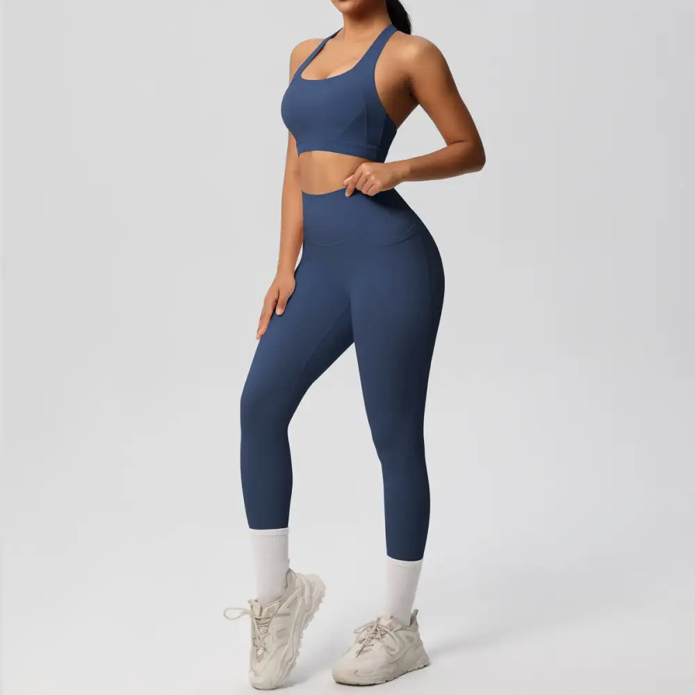 Backless Yoga Two-Piece Bra and Vest Active Set