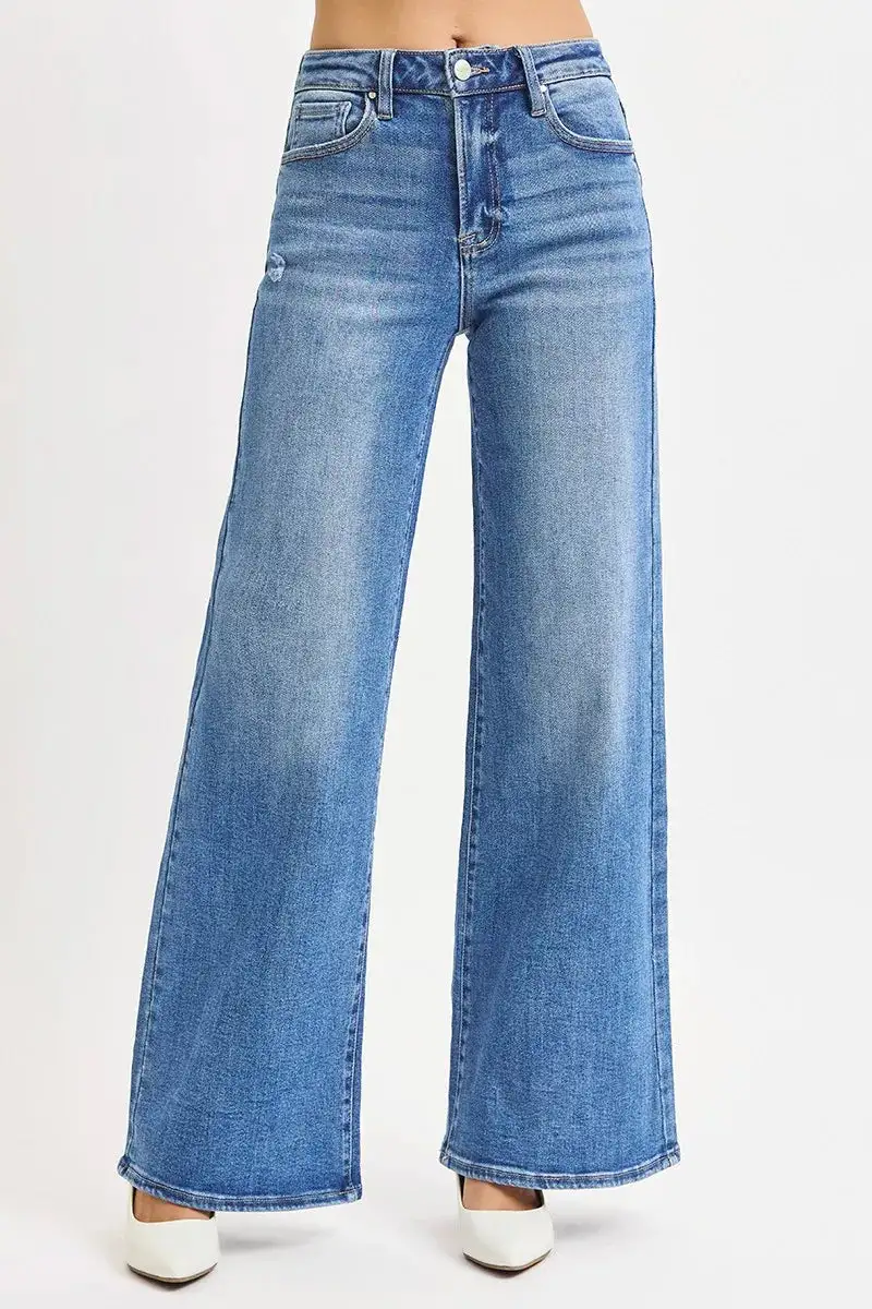 Classic High Rise Wide Leg Jeans