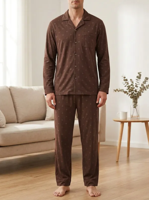 Relaxed Look Classic Men's Pajama Set