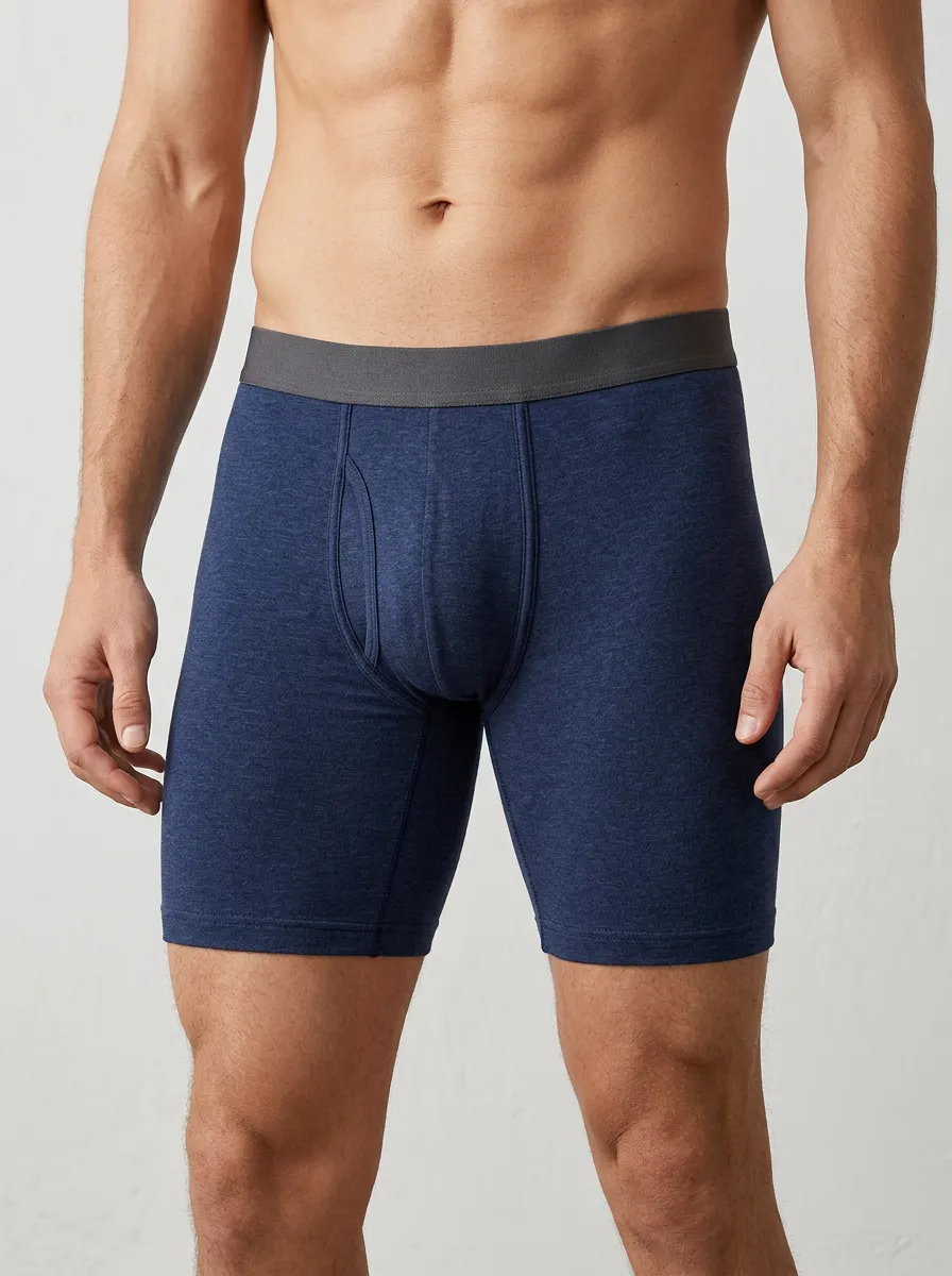 Everyday Heathered Cotton Style Men's Boxer Briefs