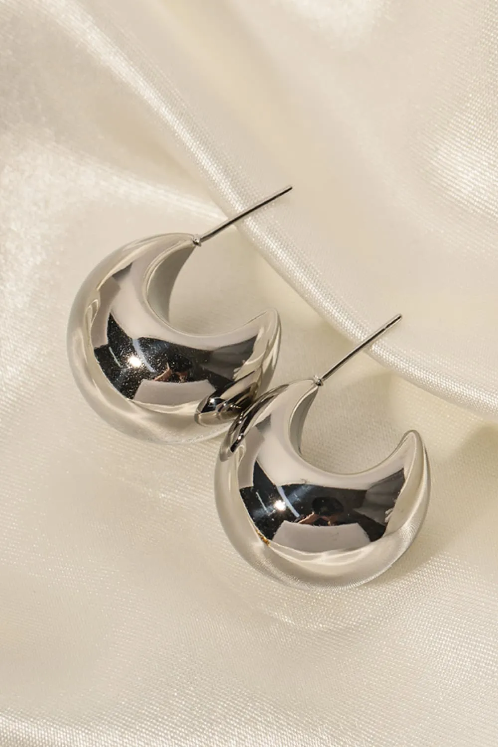 Stainless Steel C Hoop Earrings