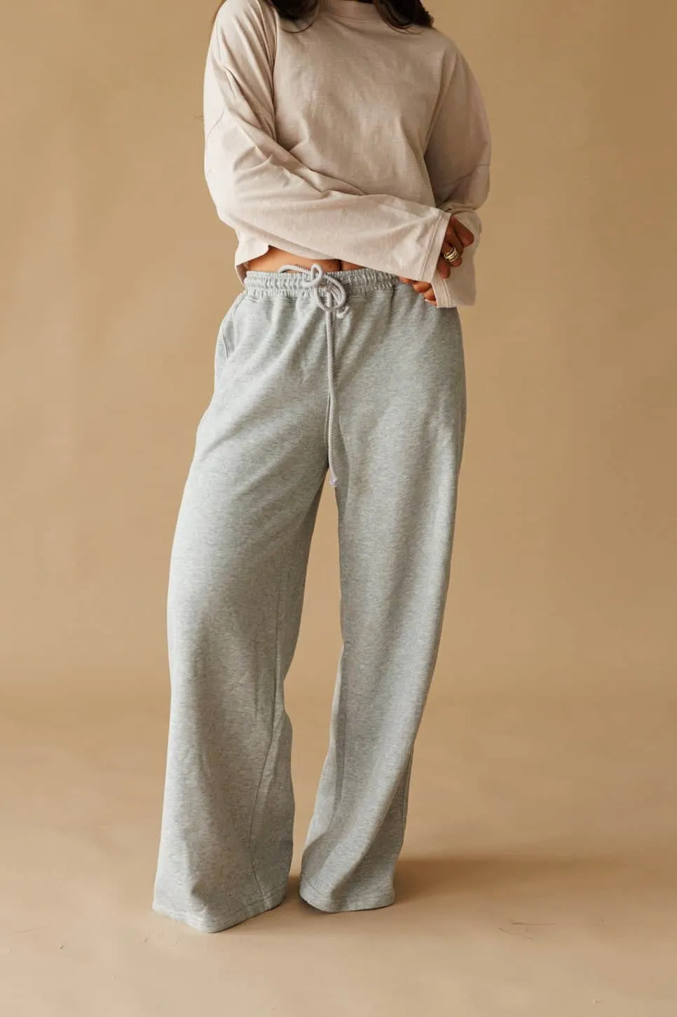Wide-Leg Drawstring Pants