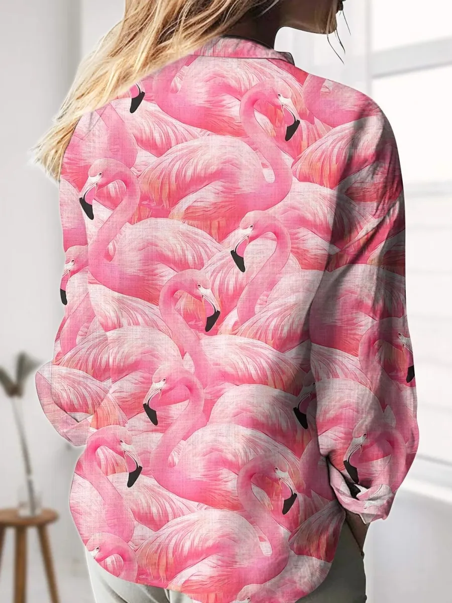 Flamingo Print Shirt