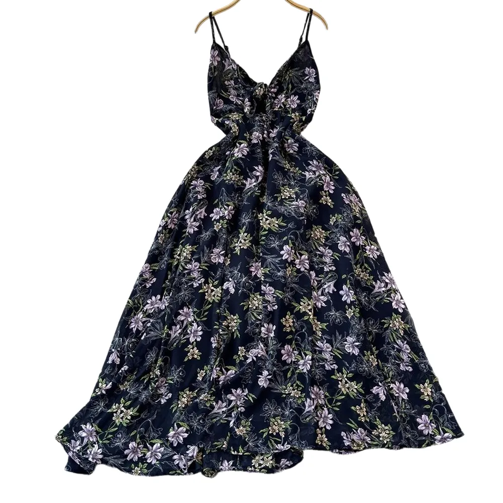 Women's Boho Floral Cami A-Line Summer Dress