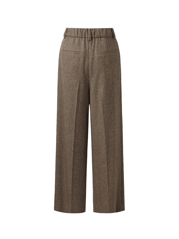 Washable Wool Women Full Length Pants