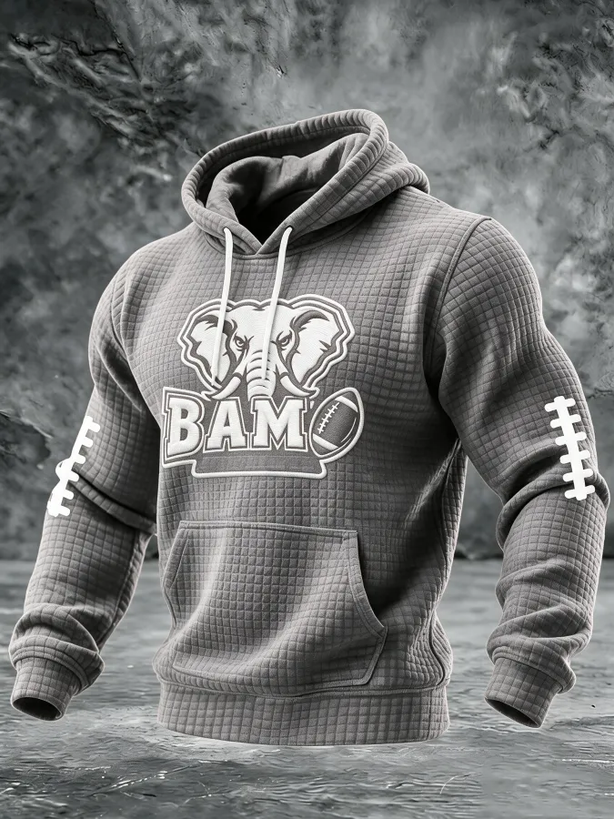 Men'S Football  Printed Casual Hoodie