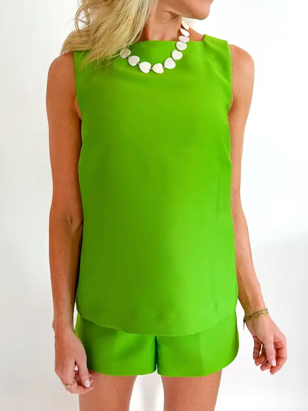 Taffeta Structured A-Line Top