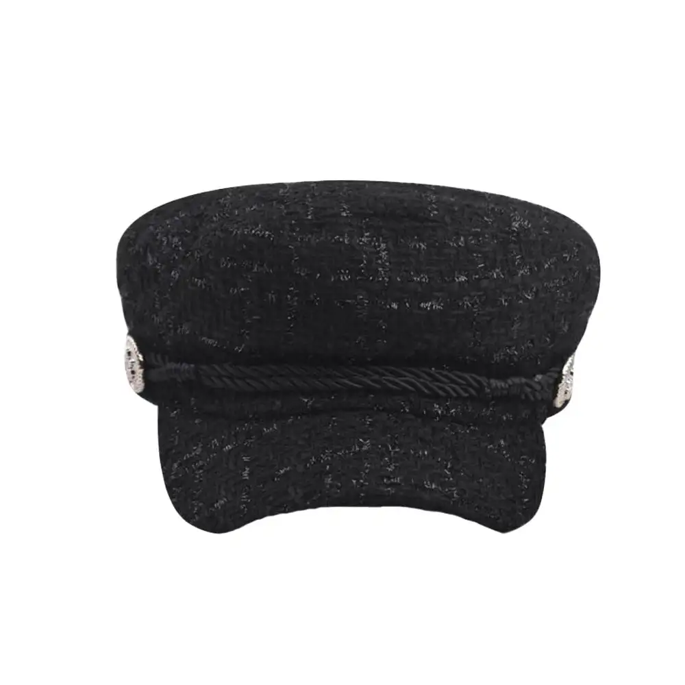 Cotton Tweed Newsboy Cap