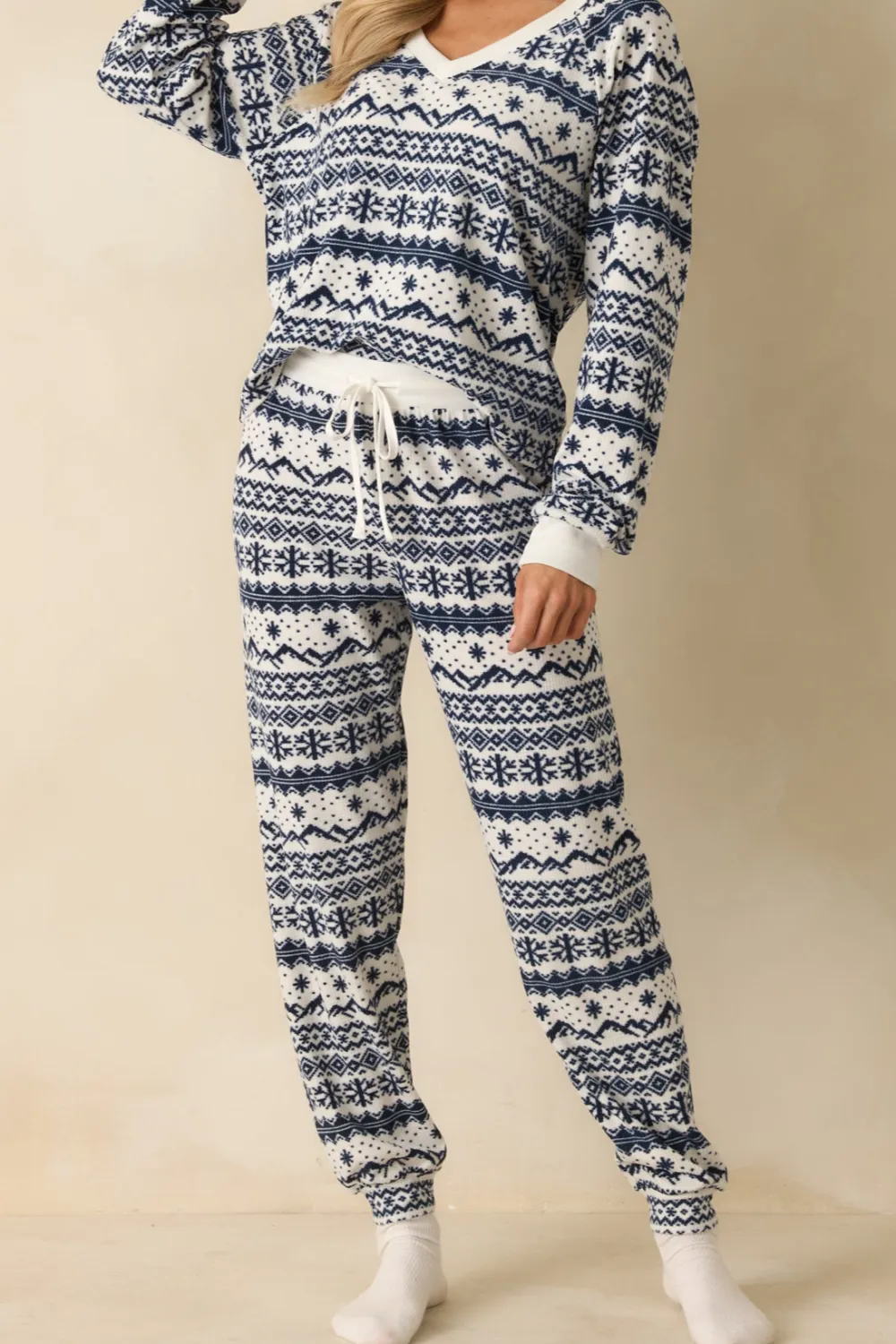 Vanilla Fairisle Jogger Pajama Pants