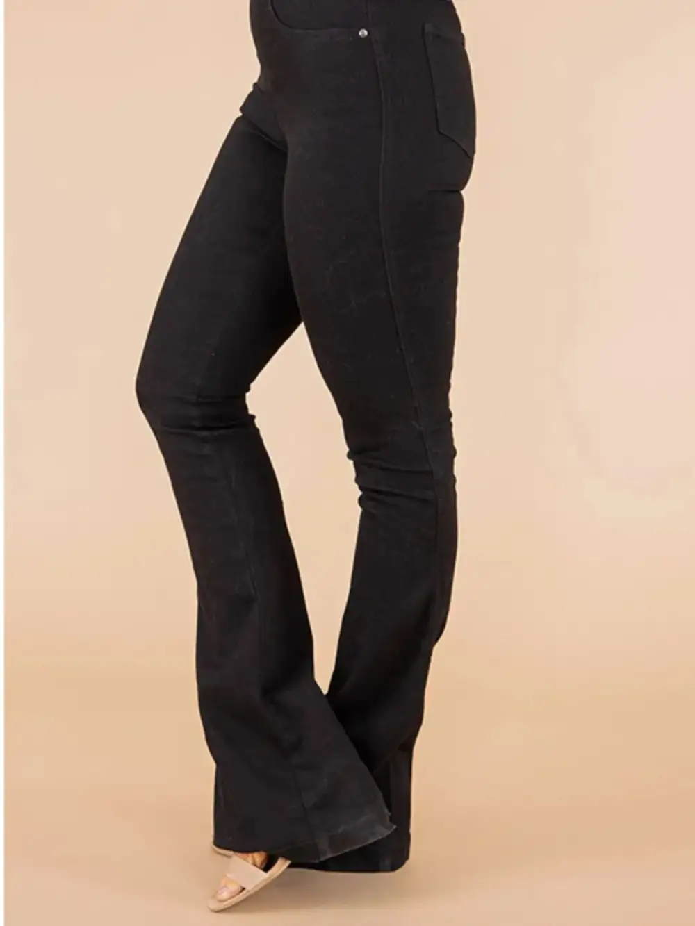 High Waisted Flared Plus Denim Jeans