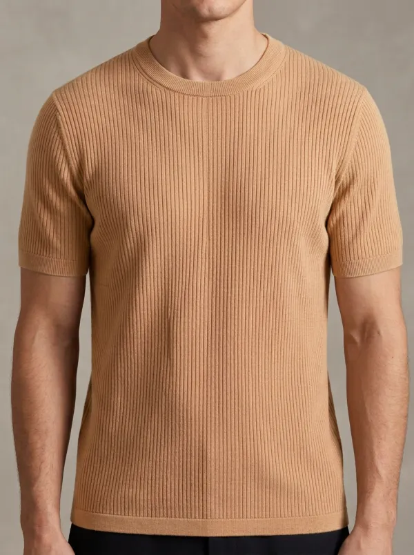 Modern Detail Men's Knit Crew-Neck T-Shirt