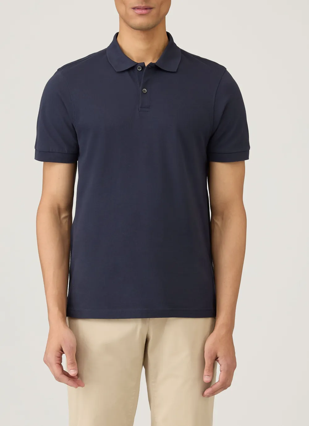 Refined Everyday Slim Fit Cotton Pique Short Sleeve Polo Shirt