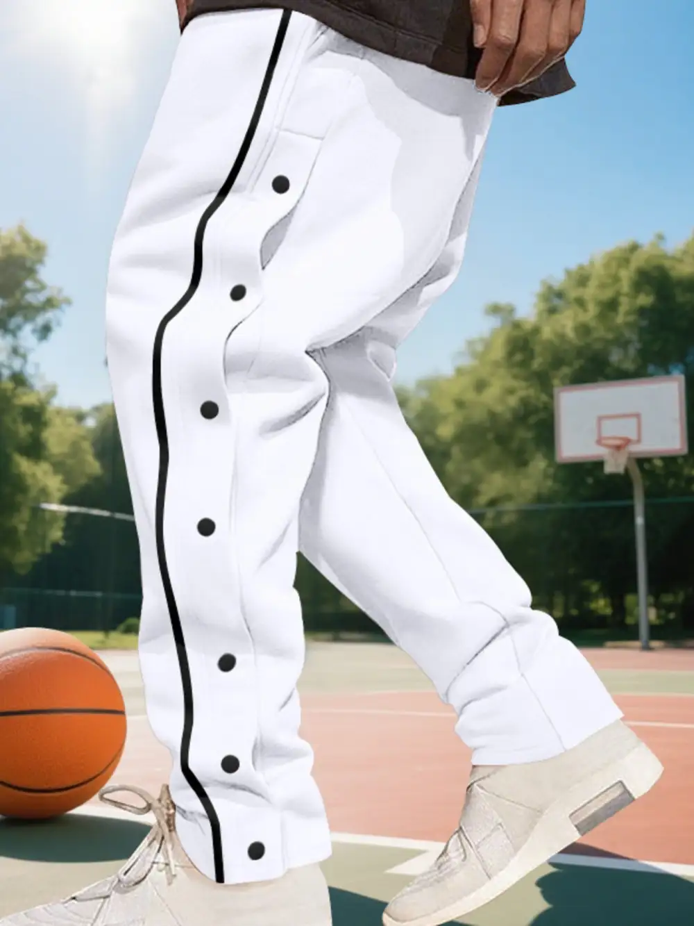 Men's Full Size Loose Fit Side Snap Button