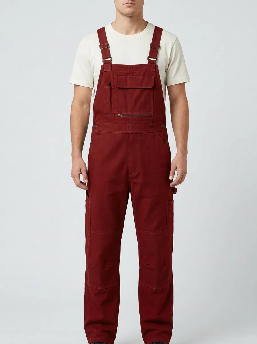Men's Lightweight Inspired Multi-Pocket Bib Work Overalls