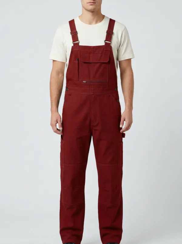 Men's Lightweight Inspired Multi-Pocket Bib Work Overalls