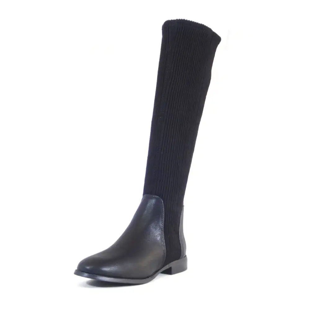 Back Zip Stretch Knee High Boots