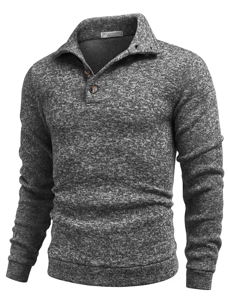 Casual Thermal Texured Knitted Sweatshirt Hoodie