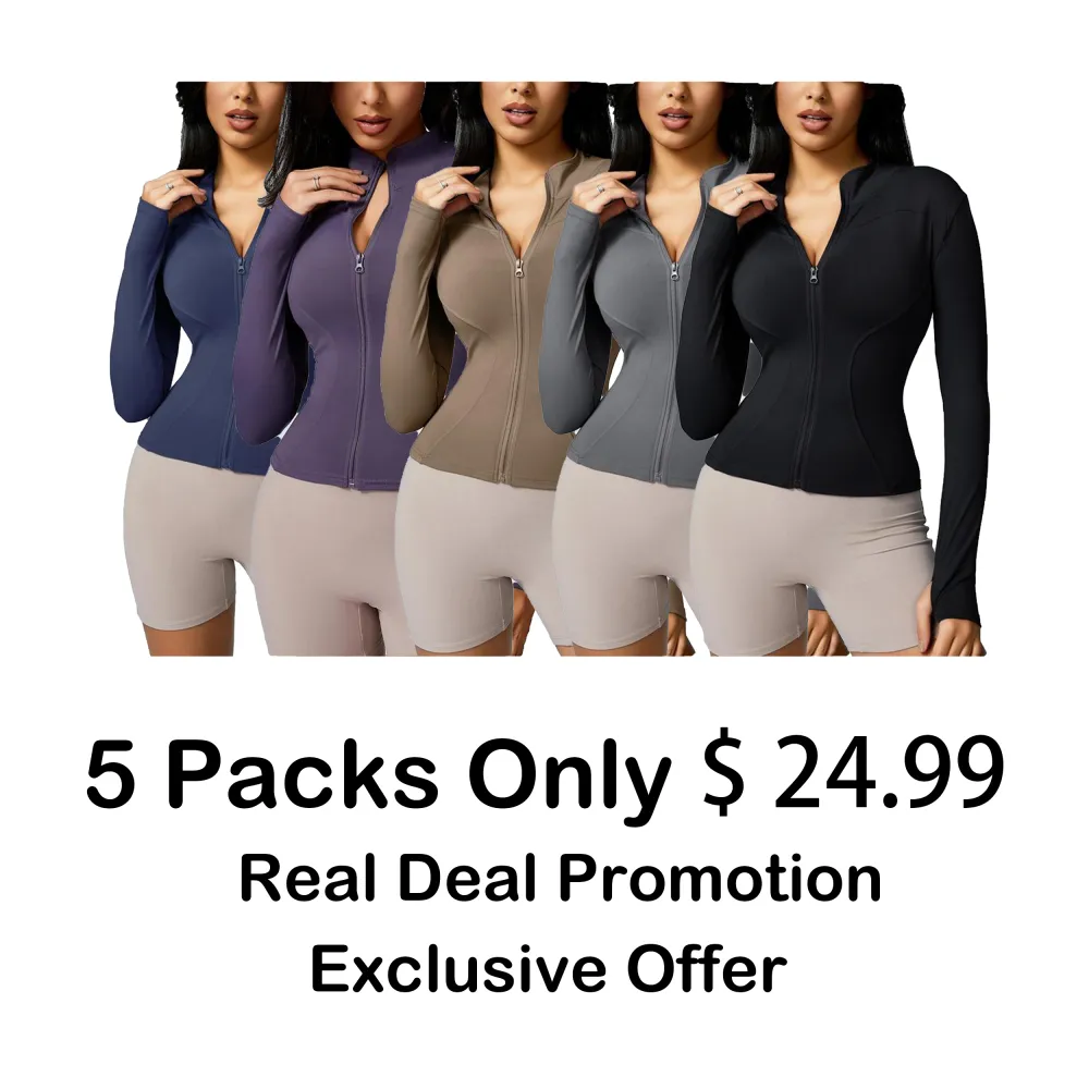 Women’s Zip Up Sports Jacket – Tight Long Sleeve Sports Top for Spring Indoor & Outdoor Workouts