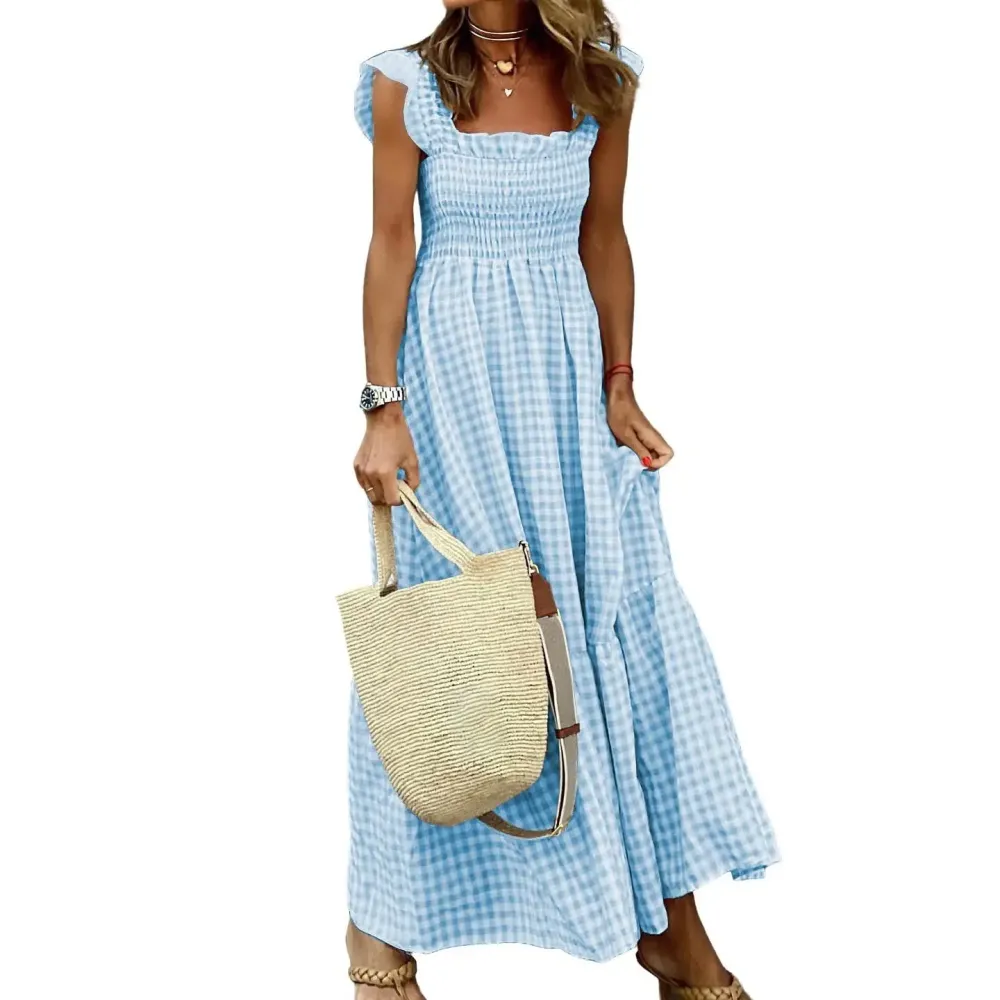 Women's Retro Plaid Pleated Dress🔥8-Pack - All Colors Included, Only $24