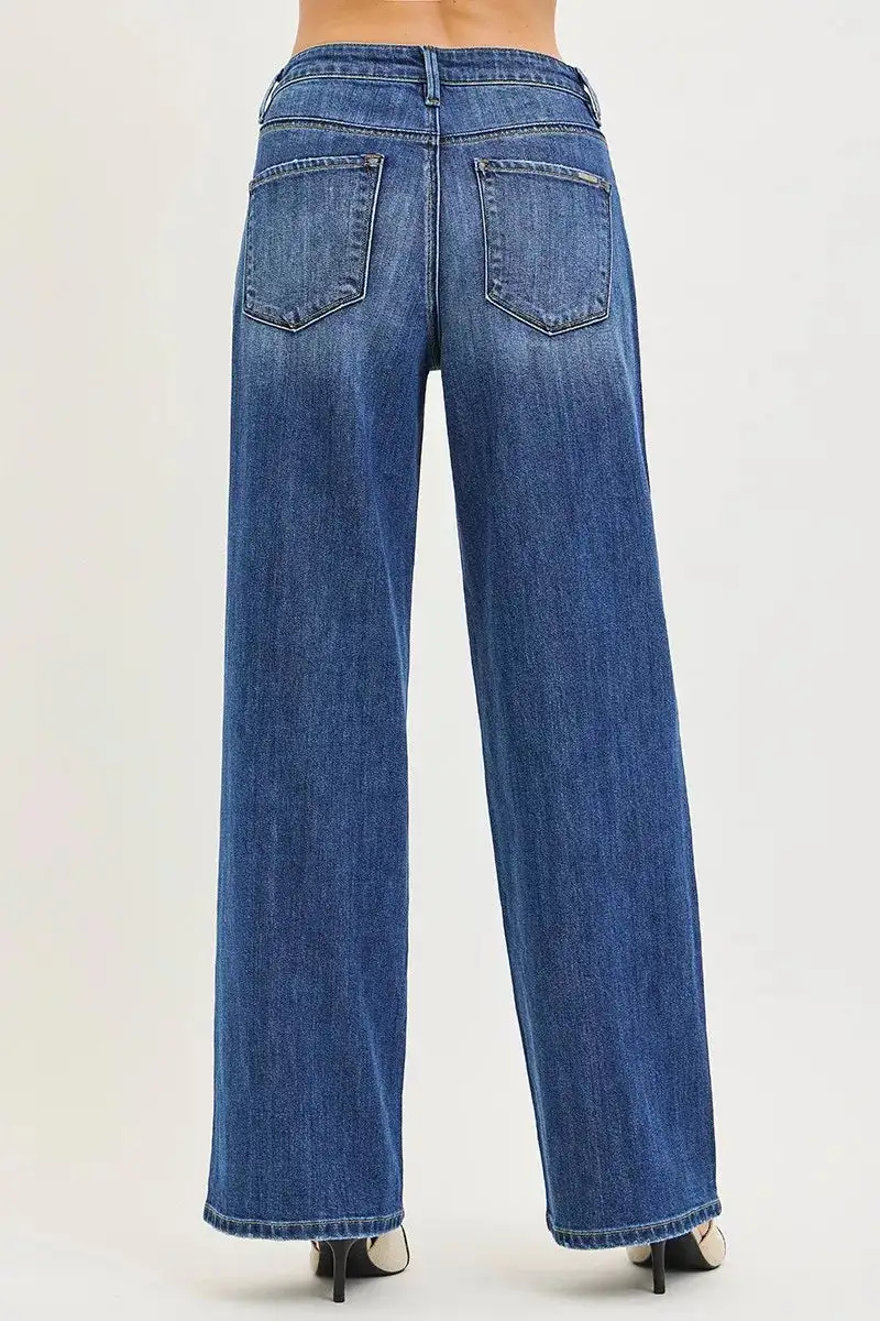 Textured Pocketed Denim Jeans