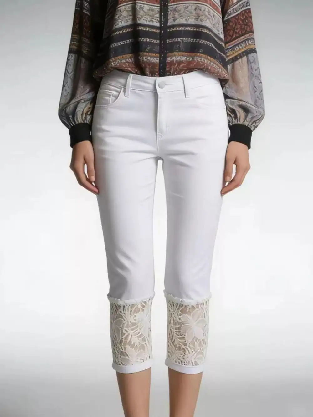 Contoured Pocketed Denim Jeans