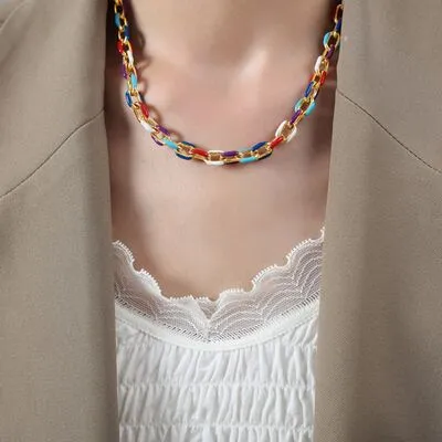 K Plated Titanium Steel Necklace