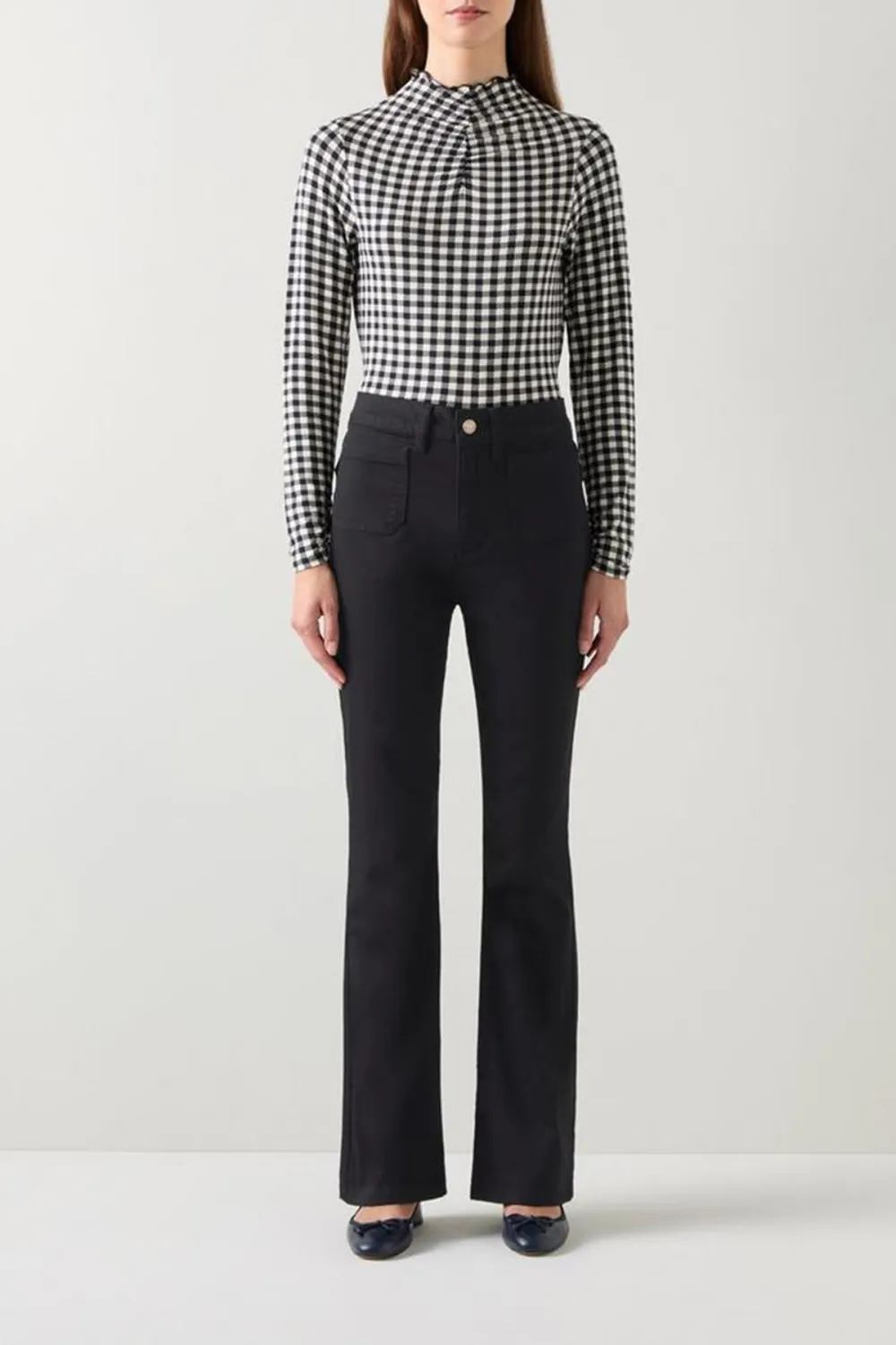 Black Flared High Waist Jeans