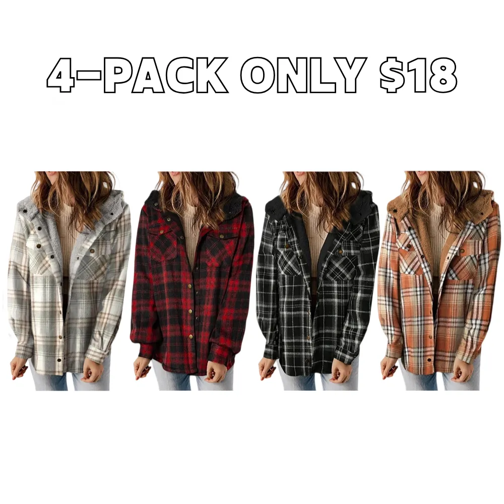 Warm Plaid Pocket Coat for Everyday Style