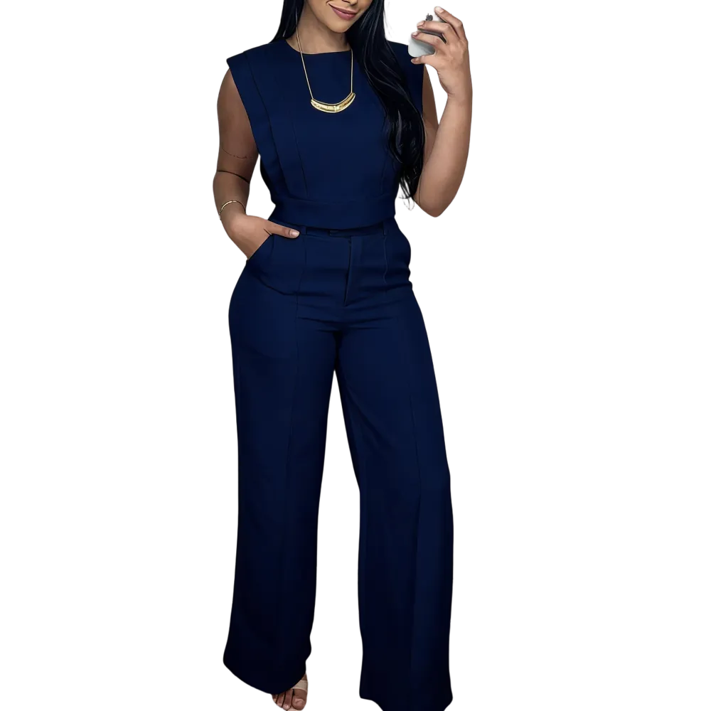 Women's Crop Top and Pocket Pants Set