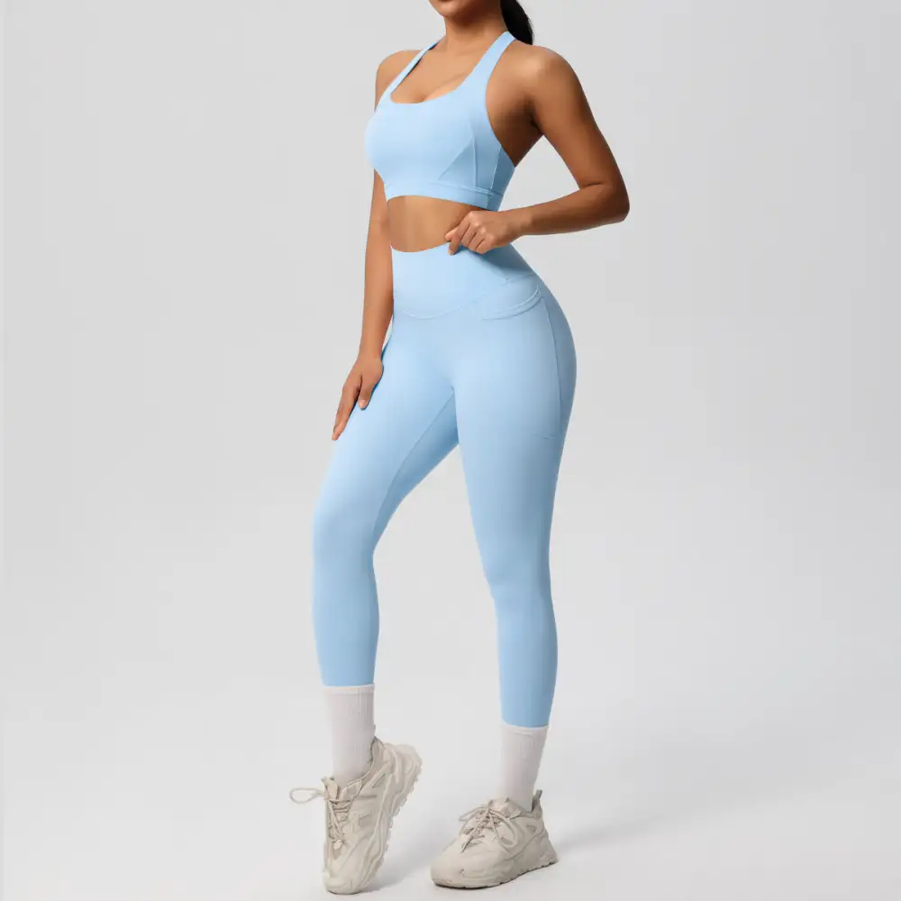 Backless Yoga Two-Piece Bra and Vest Active Set