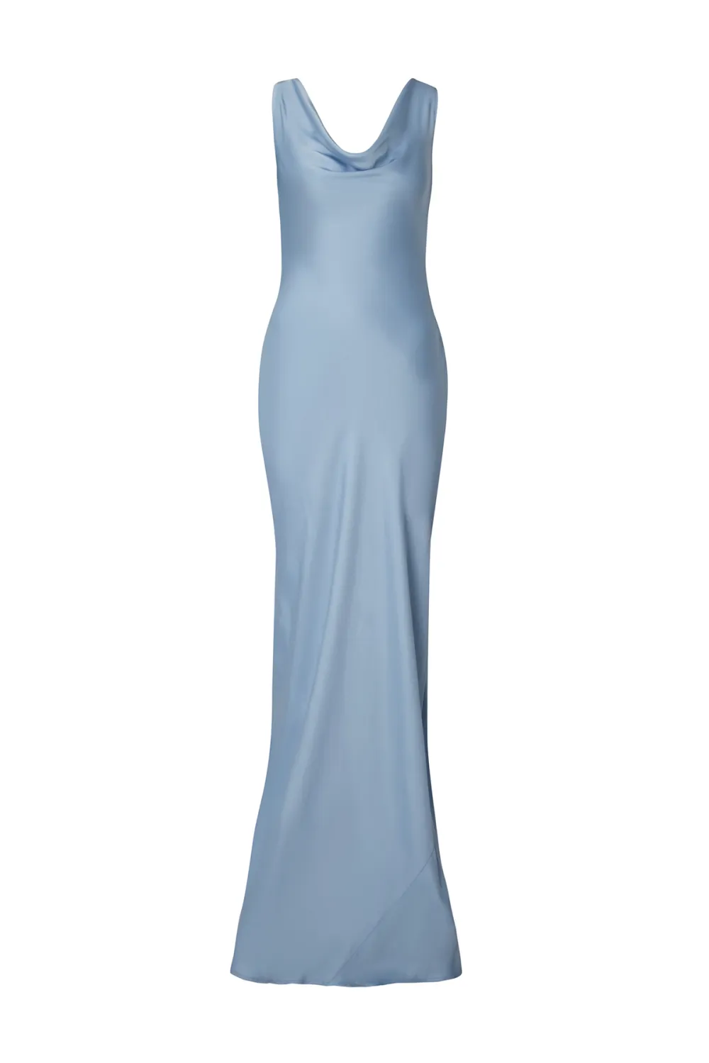 Cowl Neck Satin Maxi Dress