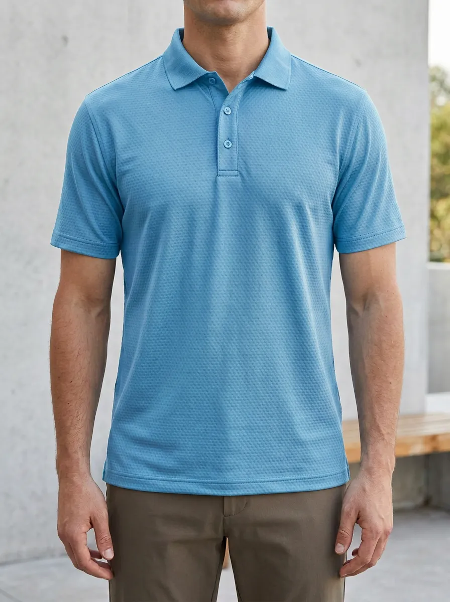 Performance Textured Golf Polo Shirt