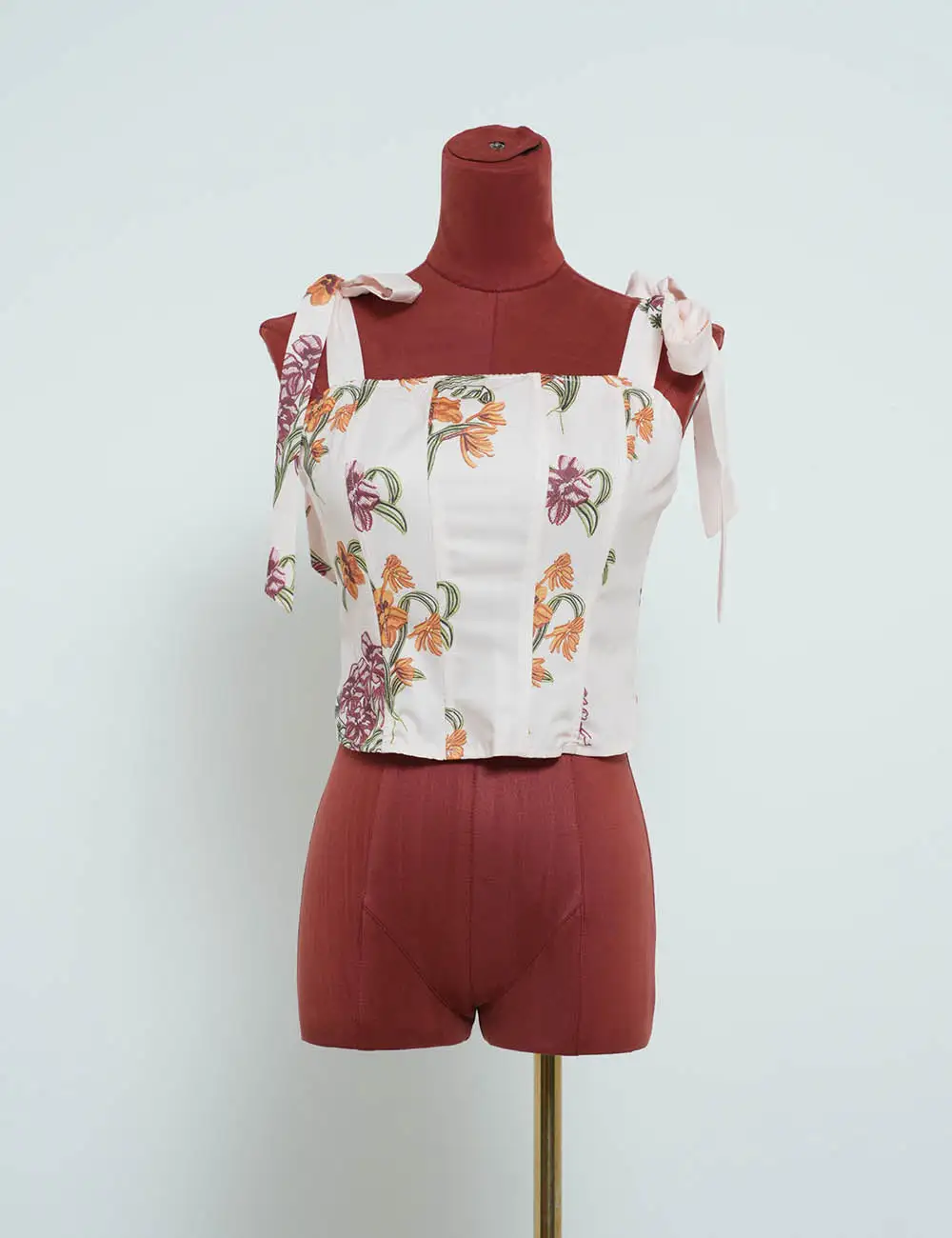 Strap Sleeveless Boned Corset Top