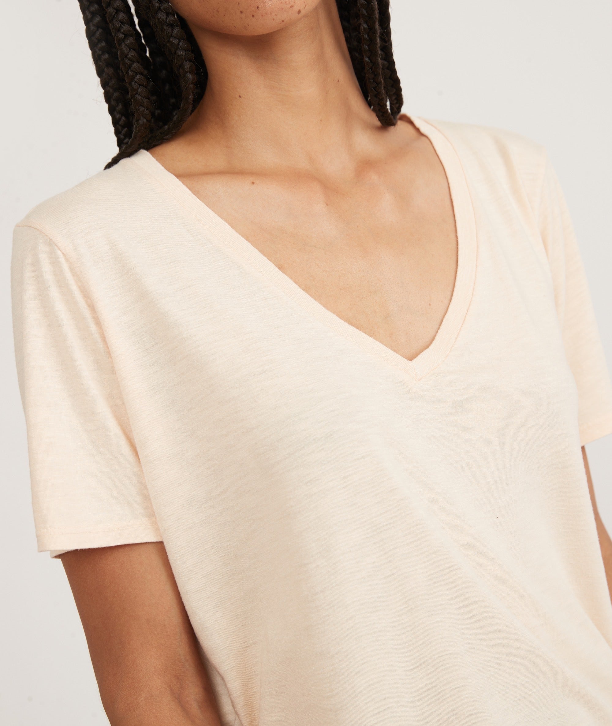 Soft Touch V - Neck Jersey Tee