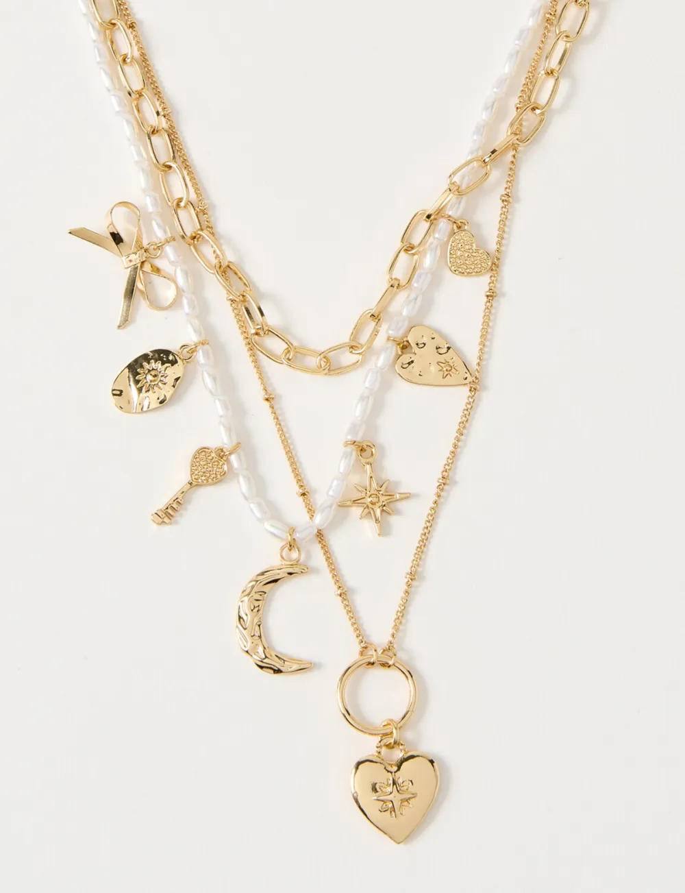 Exquisite Multifunctional Three-Piece Gold Necklace