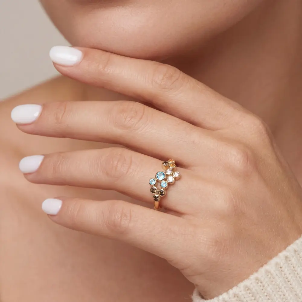 Multi Stone Cluster Ring