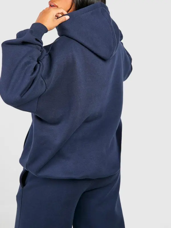 NAVY APPLIQUE OVERSIZED HOODIE