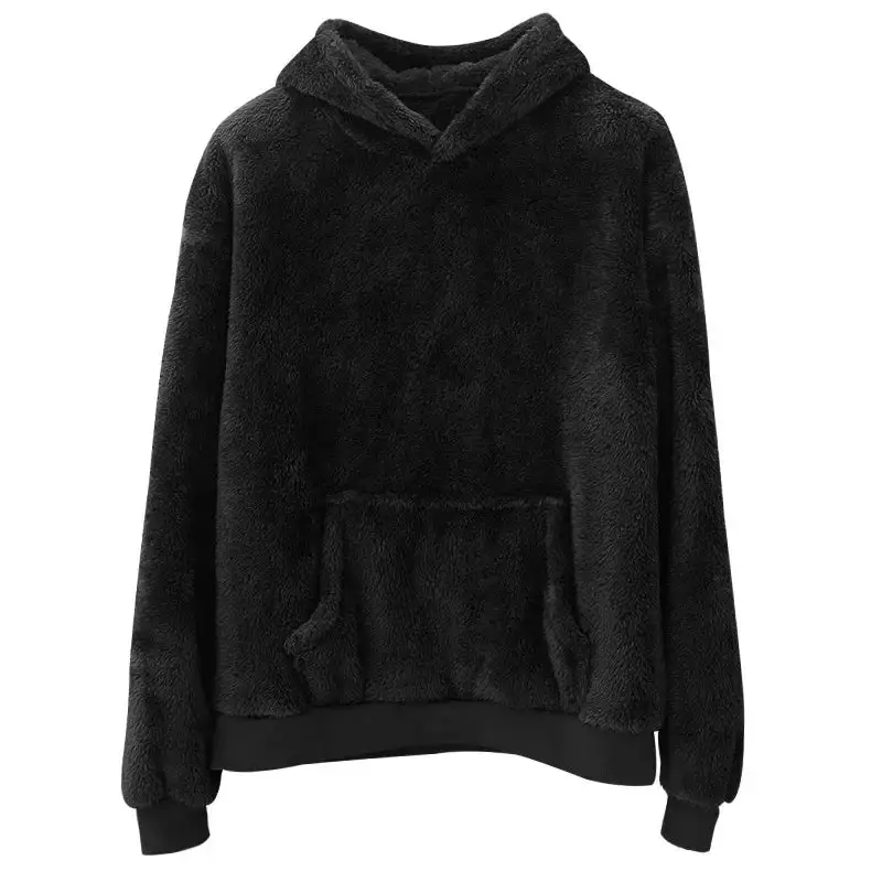 Plush Pullover Hooded Sweatshirt