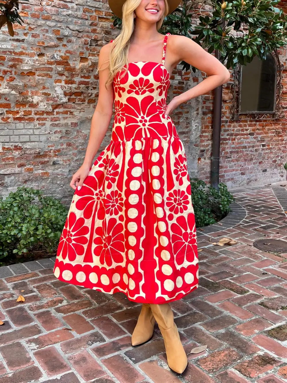 Open Back Sleeveless Midi Dress