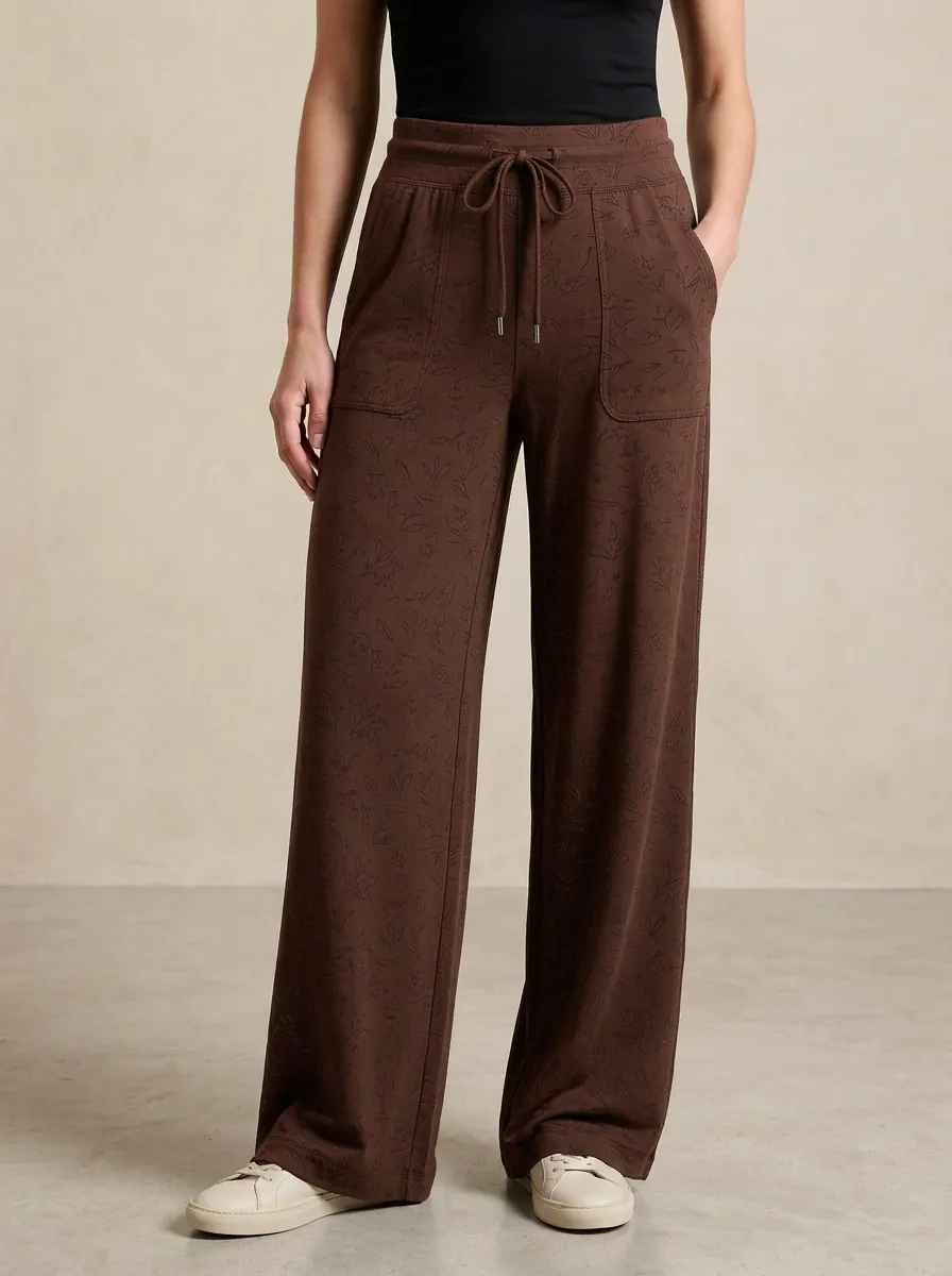 Classic Wide-Leg Floral Printed Women's Wide-Leg Pants