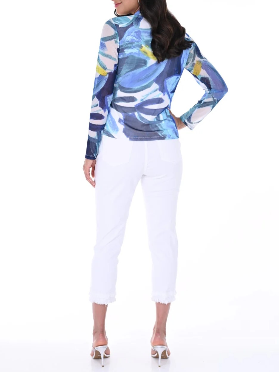 White Cropped High - Waist Jeans