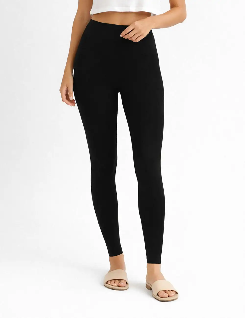 Seamless Elastic Waist Solid Color Yoga Pants