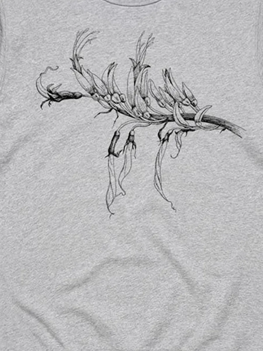 Simple mountain-themed linen pattern versatile casual sports shirt