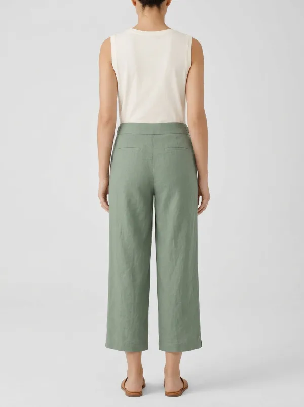 Relaxed Linen Blend Training Look Women's Cropped Pants