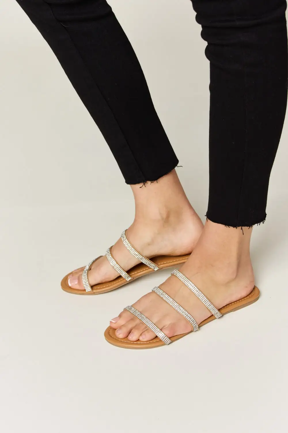 Modern Flats Rhinestone Sandals