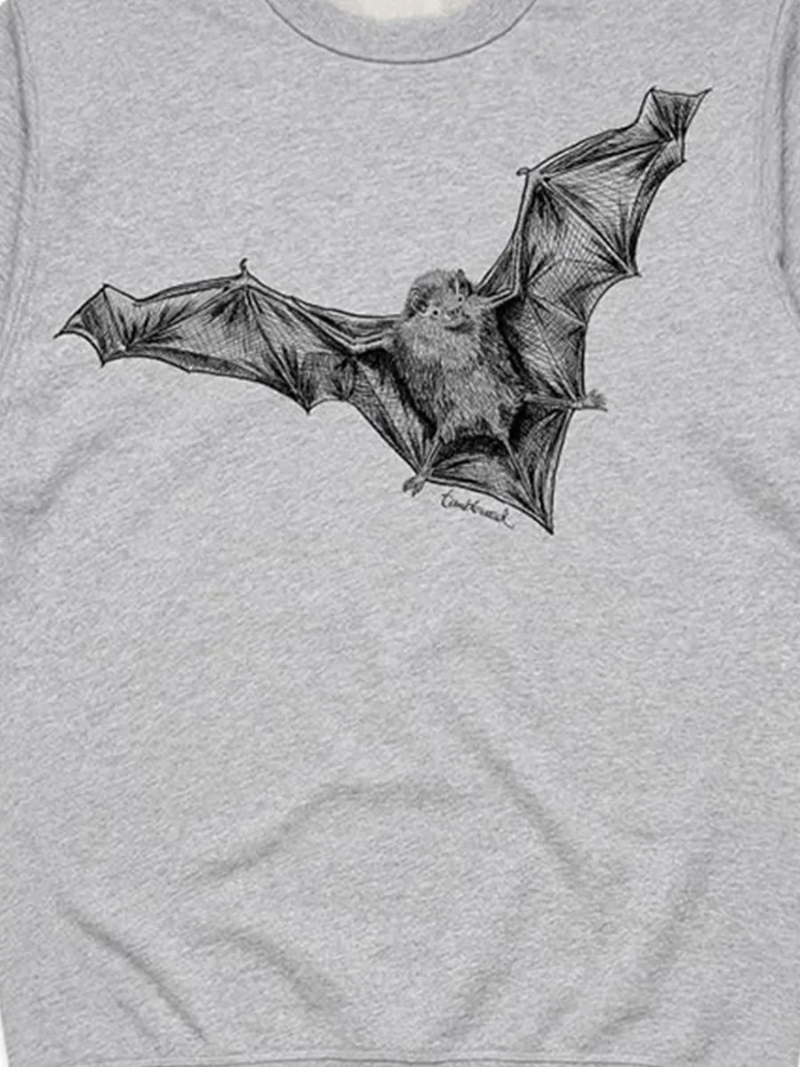 Simple bat pattern versatile casual sports shirt