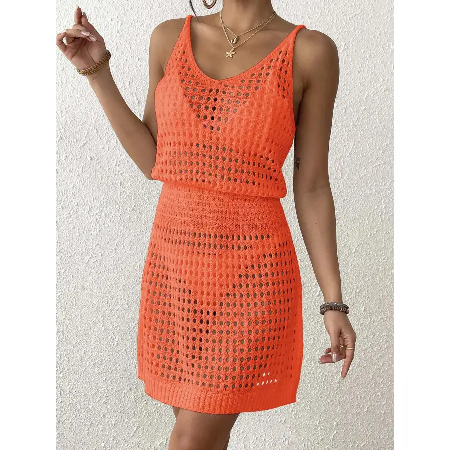 Everyday Crochet Knit Cover Up Mini Dress