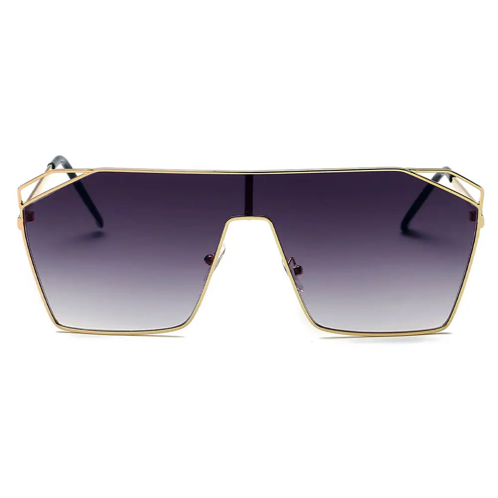 Braided Square Flat Top Frame Sunglasses