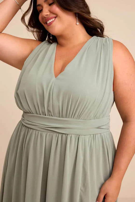 Heavenly Hues Dark Blue Floral Maxi Dress